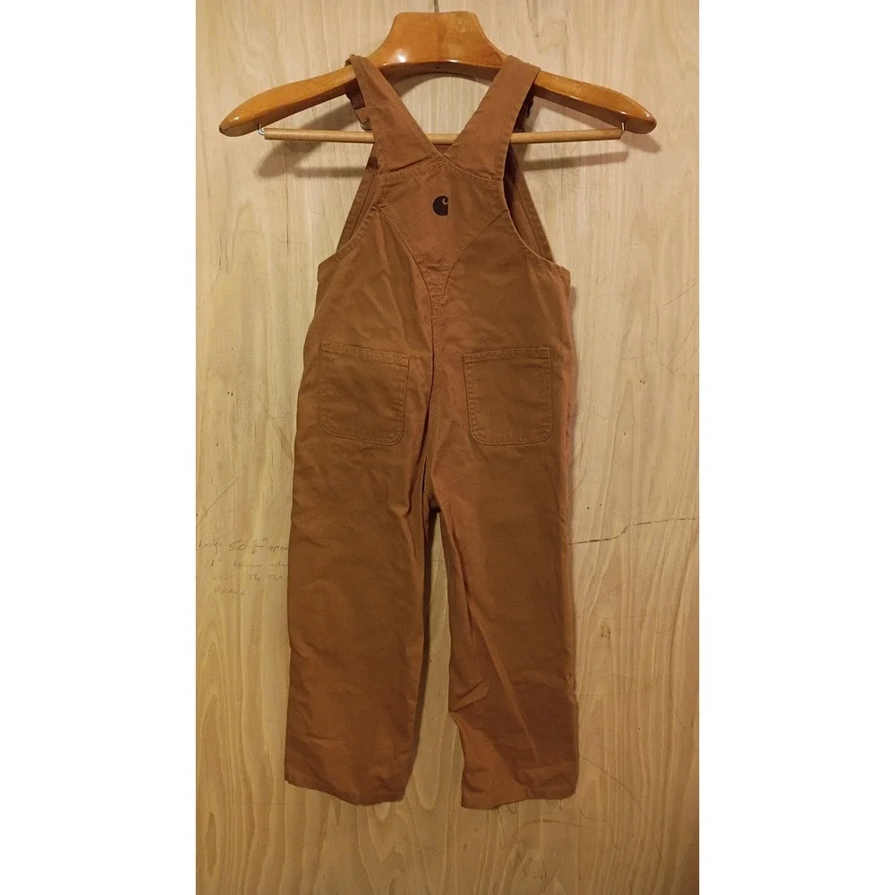 Carhartt Kids 4T Canvas Double Knee Bib Overalls kids Workwear, Gorpcore kids.